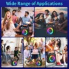 T17 Portable Karaoke Bluetooth Speaker That Young People Like, Suitable for Live Broadcast, Family Party, Camping Style, Gift for Wife, with 2 Wireless Karaoke Microphones, Portable Bluetooth Speakers, Family Karaoke 0K System, with Rgb Colorful Lights 5
