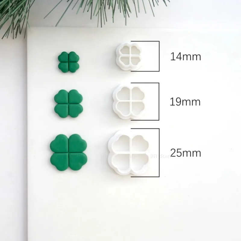 3PCS Lucky Four Leaf Clover Soft Clay Earrings Mold Polymer Clay Cutter INS Earring Jewelry Making Handmade Pottery Tool polymer clay tools pottery tools clay sculpting tools pottery sculpting tools clay craft tool