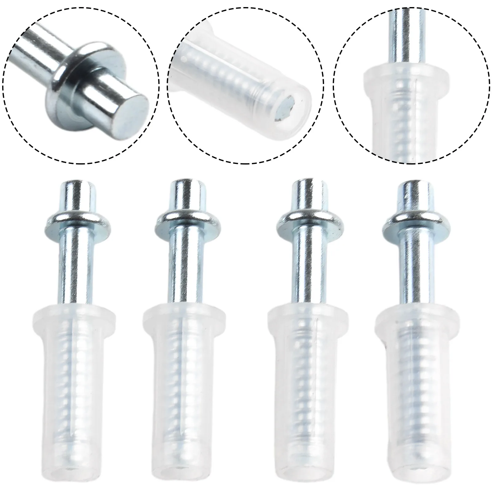 4PCS Top Guide Wheel Pivot Hinge Plastic Repair Parts Rust-resistant White Hardware Bifold Cabinet Door Closets