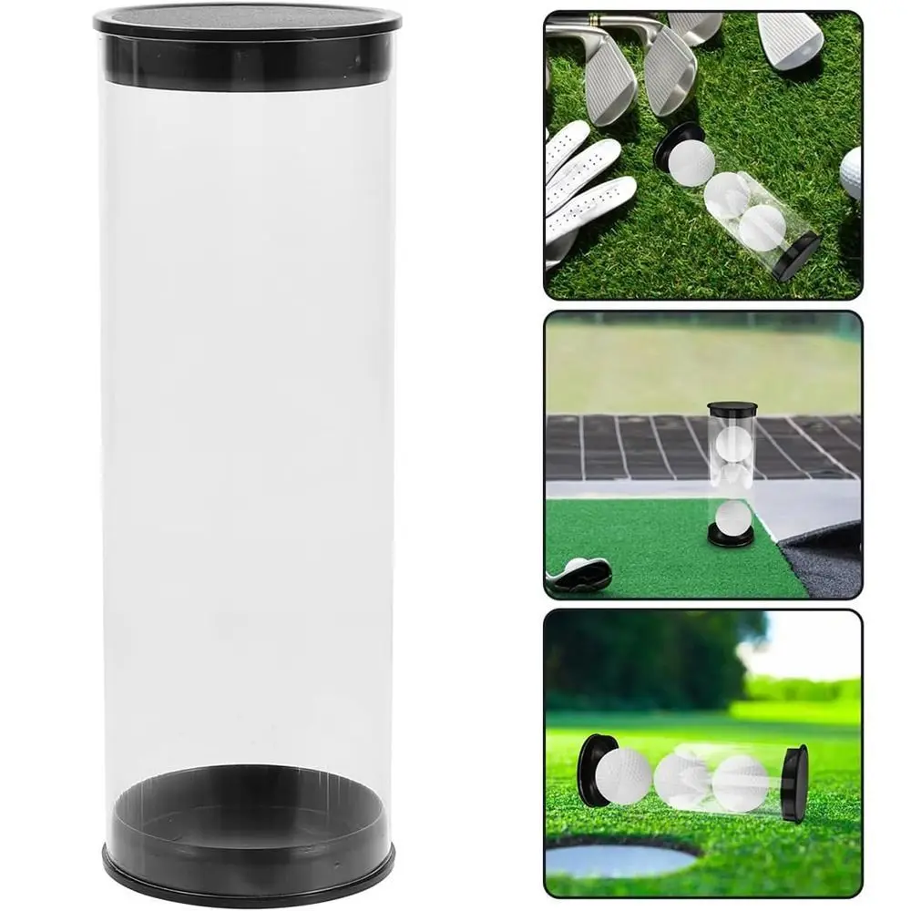 Transparent Plastic Golf Ball Holder Tube Storage Container