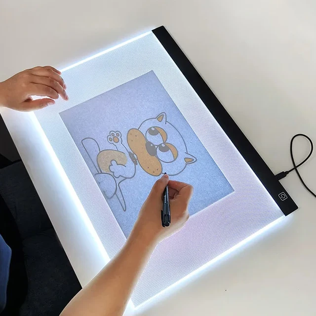 A3 Light Box Drawing Light Pad Tracing Light Box with Stand, Rechargeable  LED Light Pad for Diamond Painting Sketching - AliExpress