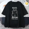 БЕСИТЕ CAT Funny Graphic T-shirt Russian Script Fashion Style Tee-shirt Short Sleeve Cotton Soft Tshirts Women Unisex Clothing 2