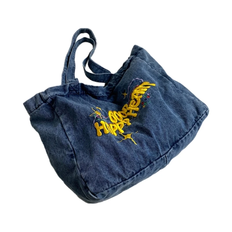 Shoulder Bag Shopper Bag Versatile Shopping Bag Large Capacity Handbag for Girl Women Fashion School Bags Trendy Tote E74B