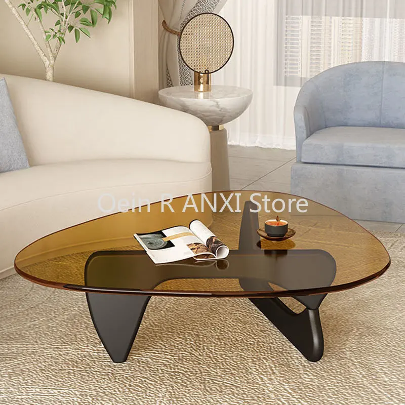 

Center Tea Coffee Tables Side Table Living Room Modern Luxury Coffee Tables Glass Nordic Low Mesa De Centro Home Furniture WK