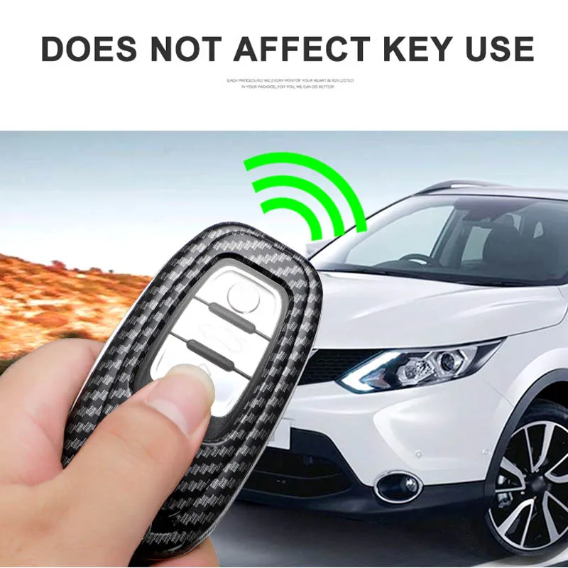 Custodia per chiave auto in ABS in fibra di carbonio per Audi A1 A3 A6l A4L A8l A5 Q5 Q7 portachiavi Remote Smart - Scd293e91294d4e65aefb11aa89e7b23eS