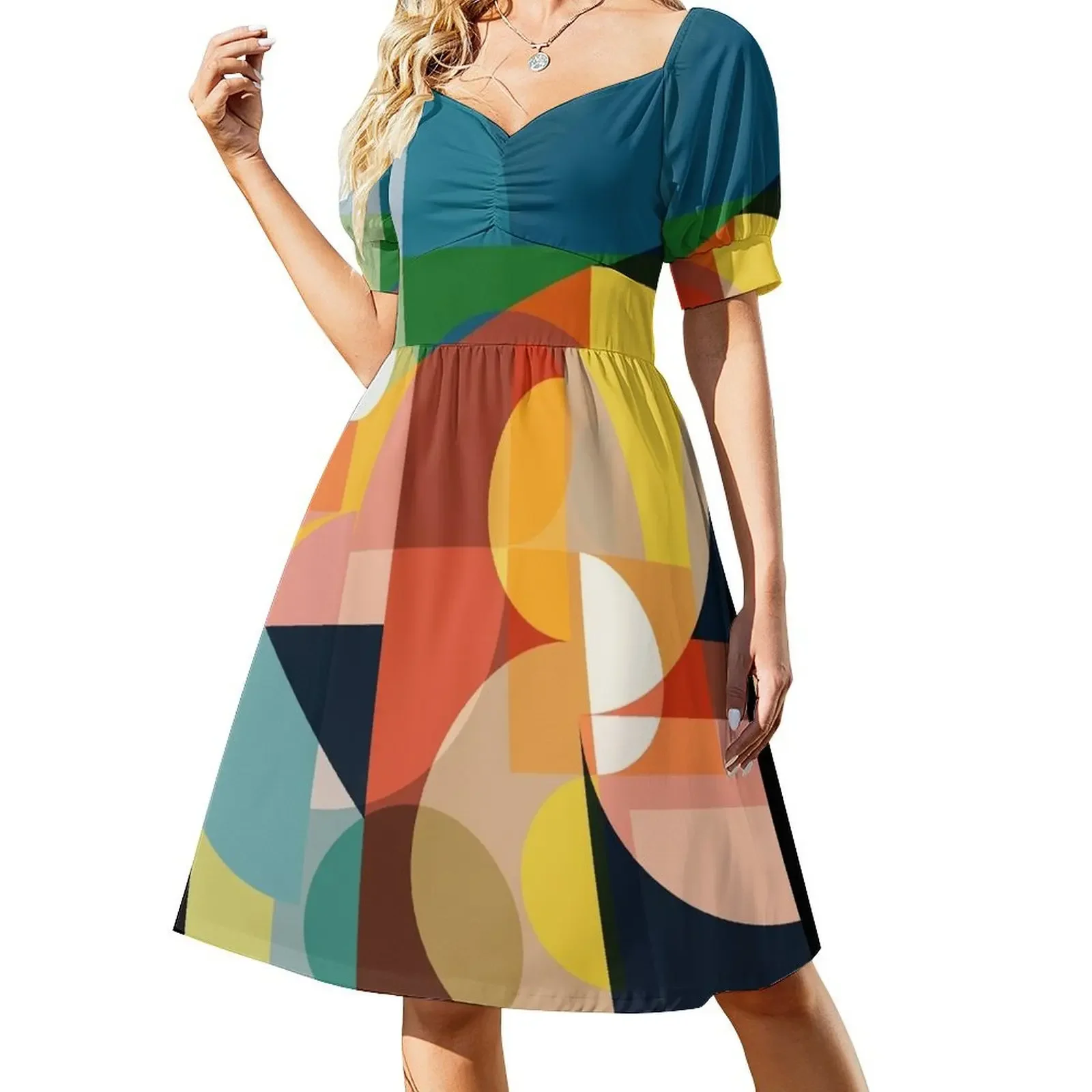 thumbnail image 1 of Vestido sin mangas de diseño de mediados de siglo 4 Vestido de mujer Vestidos de mujer Vestido, 1 of 7
