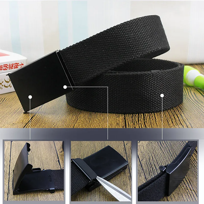 

Men Belt New Fashion Unisex Army Tactical Waist Belt Jeans Male Casual Luxury Canvas Webbing Waistband Ceinture Femme 17 Colors