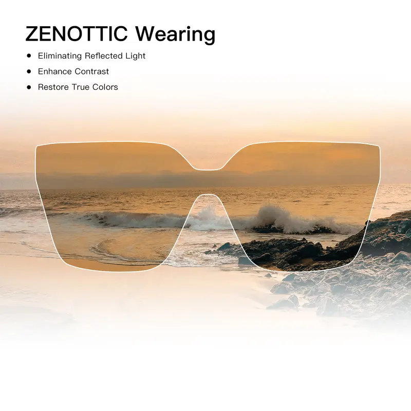 ZENOTTIC Trend Square Polarized Sunglasses Women Uv400 Protection Shade Ultra Light Acetate Fashion Sun Glasses ZS6217 - Image 4
