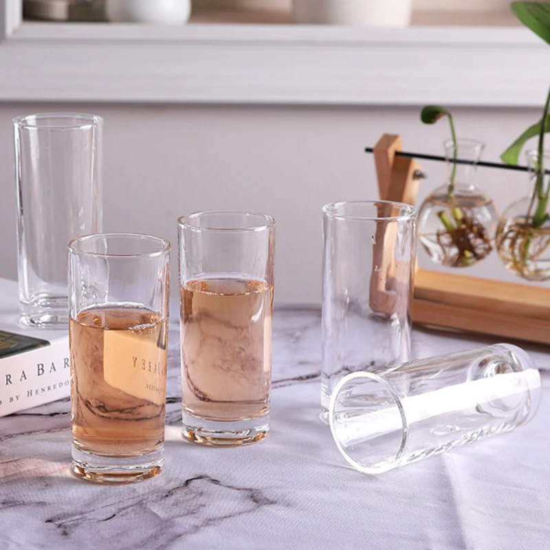 Glass Cup with Handle Drinkware Tea Cup Transparent Water Glass Beer Milk Juice Heat Resistant Bottle Water