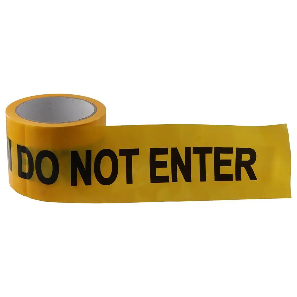 Yellow Caution Tape Roll Do Not Enter, Halloween Caution Tape Safety Barrier Hazard Warning Barricade Tape for Danger/Hazardous
