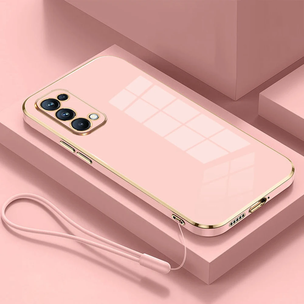 Luxury Square Plating Shockproof Silicone Phone Case Back Cover