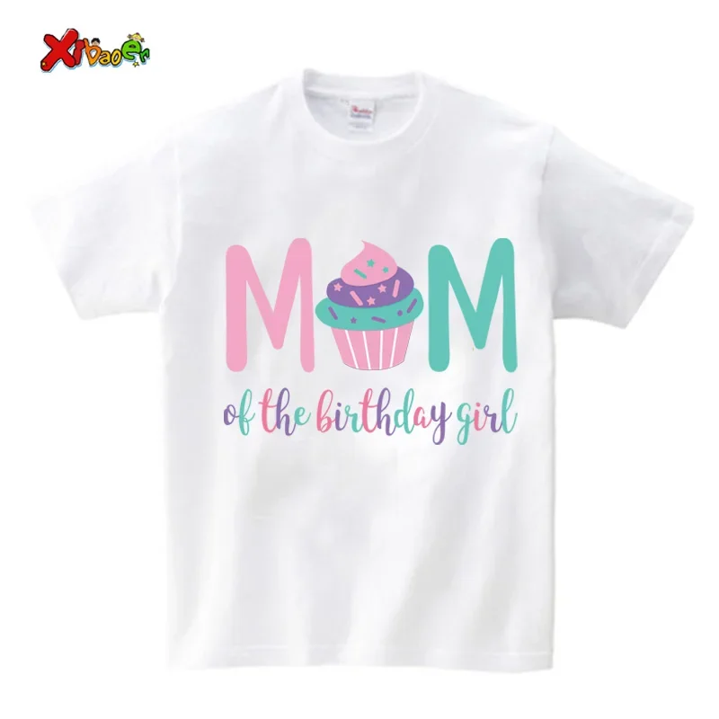 Matching Family Shirts Ice Cream Printing Mom & Dad & Bro & Sis Party Clothes Birthday Arty Custom Name T-Shirt Clothes Family 4
