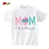 Matching Family Shirts Ice Cream Printing Mom & Dad & Bro & Sis Party Clothes Birthday Arty Custom Name T-Shirt Clothes Family 4