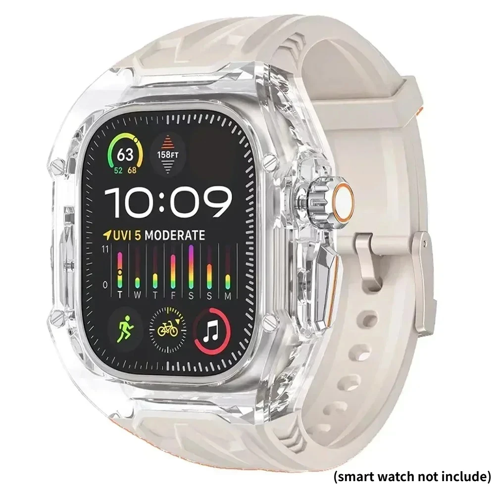 Enhanced Protective Transparent Case and TPU Strap