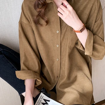 Plus Size Korean Style Blouses Long Sleeve Clothes Office Autumn Shirt Women Shirts Winter Clothes Elegant Women Blouses