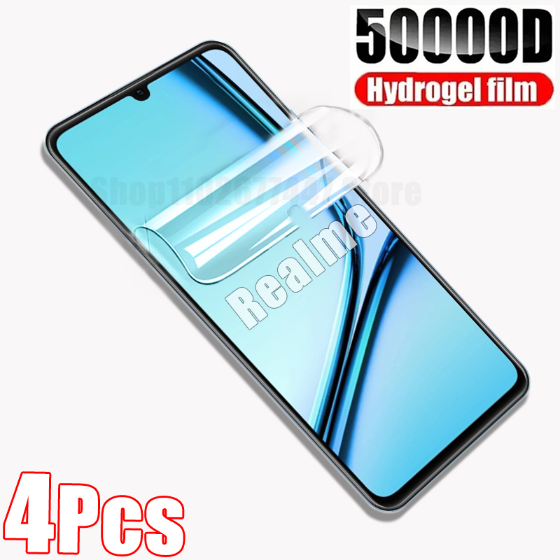 4Pcs Hydrogel Film For Realme C67 4G C67 5G C65 4G C65 5G C63 C61 C60 Screen Protector Realme C55 C53 C51 C51s Full Cover Film
