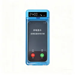 Transparent Phone Lock Box with Display Screen and Smart Timer for Self - Discipline and Time Management (Blue)