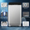 15.6lbs Full-Automatic Washing Machine, Portable Laundry Washer with Drain Pump, 10 Programs 8 Water Levels with LED Display 2
