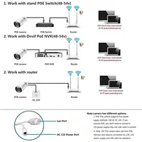 Caméra IP de sécurité PoE 4K Onvif, audio bidirectionnel, 48V PoE/DC 12V, vision nocturne couleur, 2 pièces, 8MP, surveillance vidéo en métal pour NVR 8