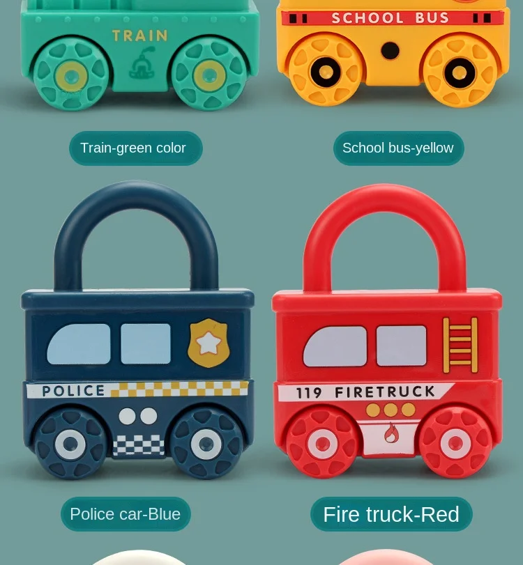 Number Recognition Matching Lock and Key Train Set 6 pieces in Pakistan