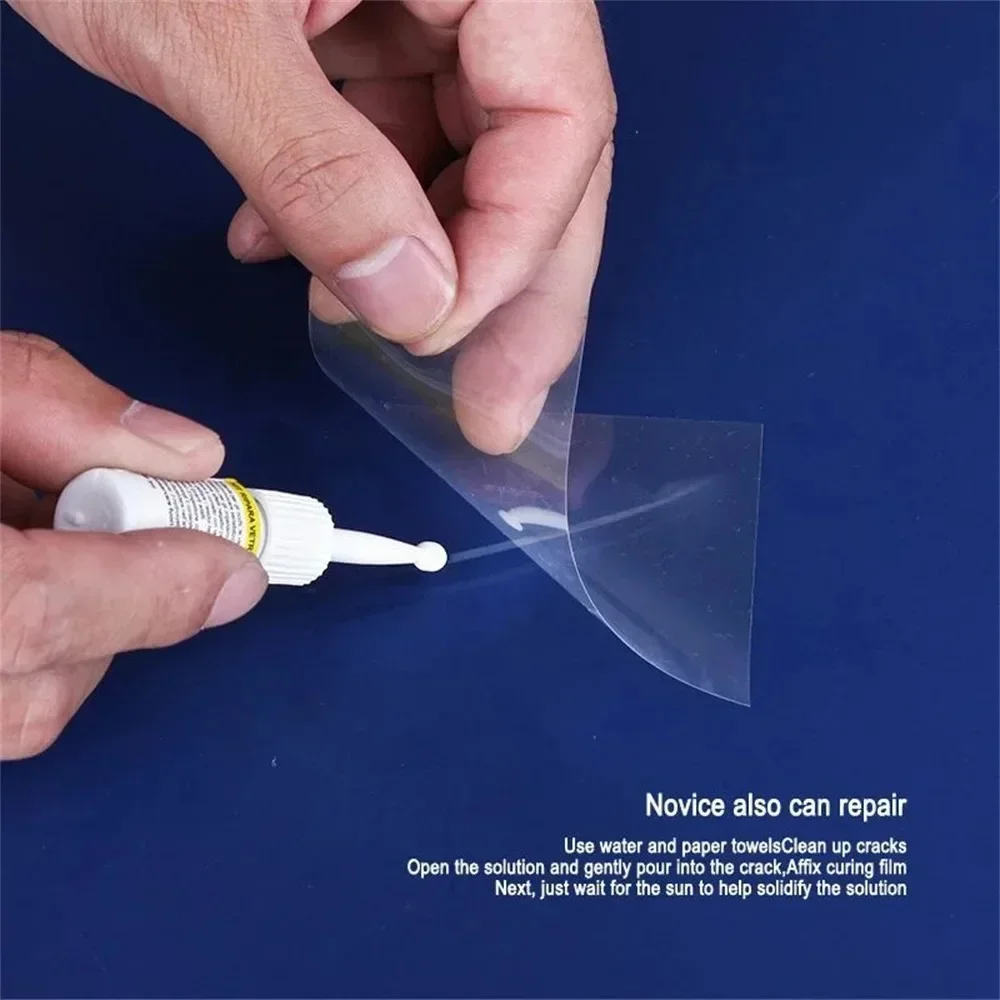 Car Windshield Cracked Repair Fluid Tool Set DIY Auto Window Glass Nano Restore Scratch Crack Protective Decorative Stickers 3
