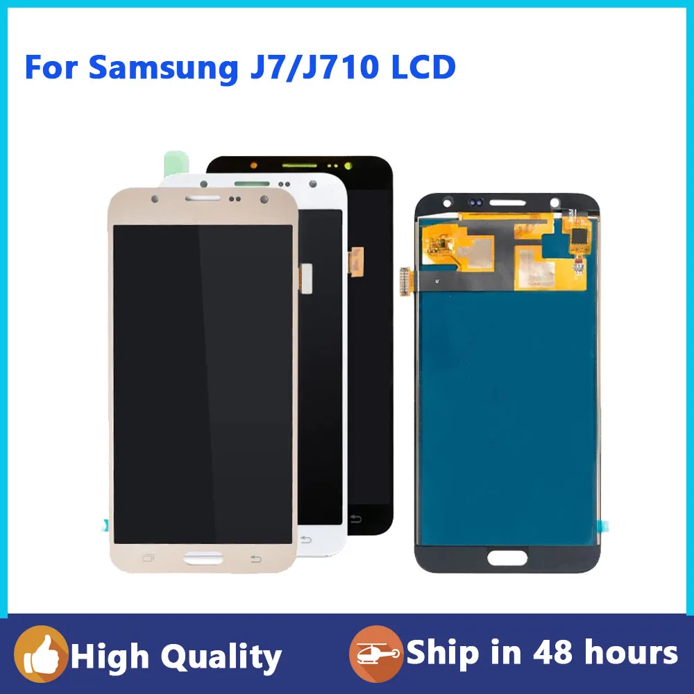 

AA+++J7 Display For Samsung Galaxy J7 2015 J700 Touch Screen For Samsung J7 2016 J710 LCD Display Repalcement Digitizer Assembly