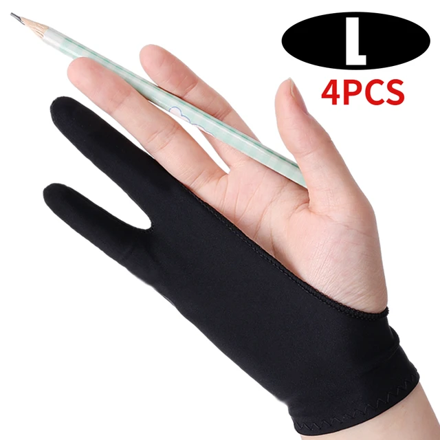 14pcs Drawing Glove Antitouch TwoFingers Gloves for IPad Graphics Drawing Tablet Sketch