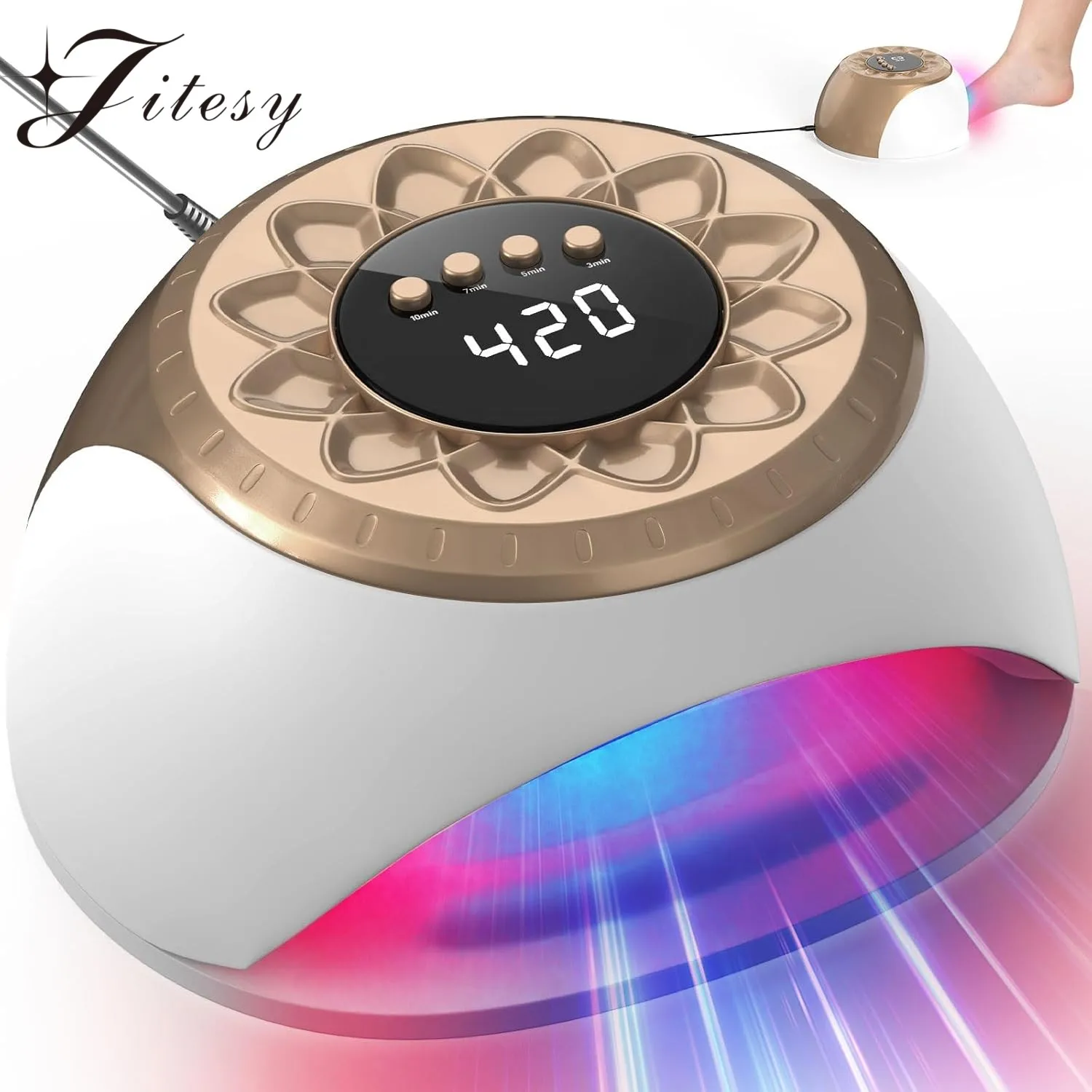 20W Nail Fungus Laser Treatment Device for Toes 470nm Blue Light+650nm Red Light Repair Toenail Fingernail Fungus TreatNail Salo