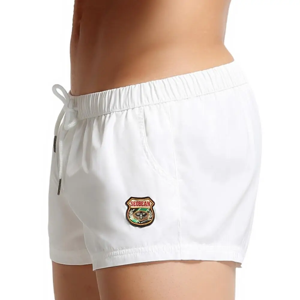 SEOBEAN Men's Summer Beach Shorts Swimwear Trunks Board Short Pants Male Gym Shorts Swim Surf Fitness Quick Dry Shorts 2
