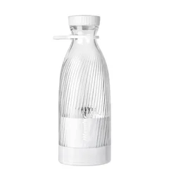 Compact USB Rechargeable Portable Blender for Smoothies and Juices - 500ml Travel Cup (WHITE)