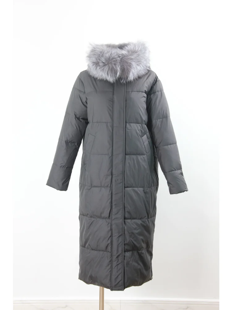 VERALBA Women's Down Jackets With Natural Fluff Coats Promotion Long Warm Winter Fashion Overcoat Ladies 2022 Luxury Designe