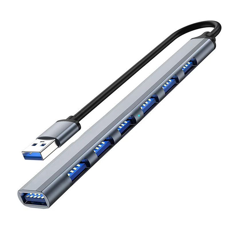 PC 컴퓨터 멀티 포트 USB 3.0 허브, USB 2.0 허브, USB C 타입 허브, 멀티 7 포트 분배기, 고속 5Gbps