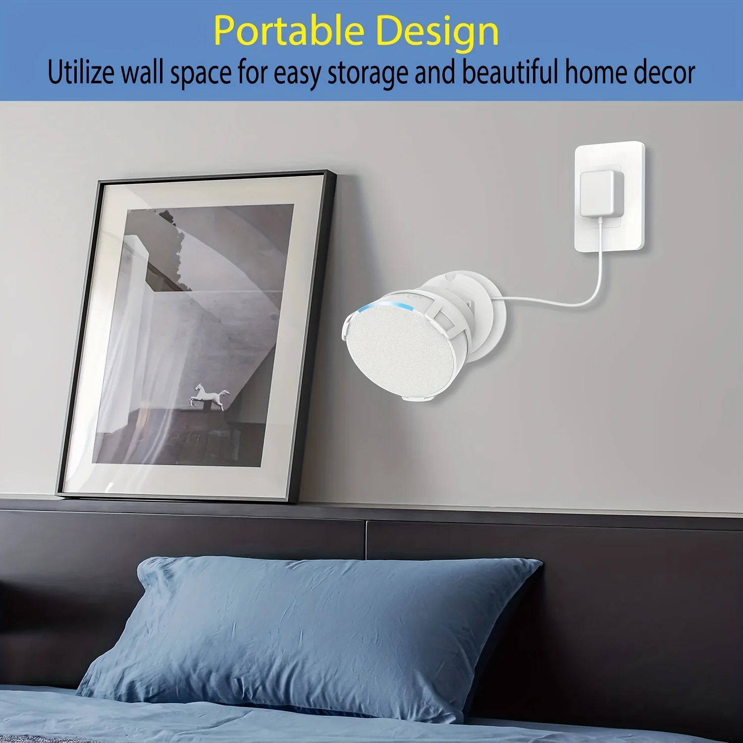 Adjustable Angle Smart Audio Stand with Wall-Mount Storage Rack