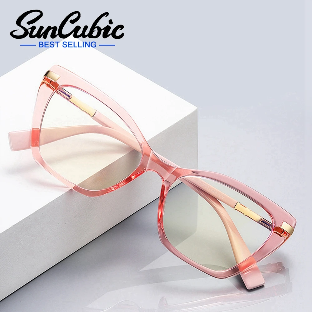 

SunCubic Cat Eye Women Glasses High Quality Classic Frame Women's Eyeglasses Spring Hinge Eyewear JS6196
