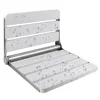 Teak Wood Folding Shower Seat Wall Mount Foldable Bench Inside Bathroom Sauna Nursery Balcony Changing Room Stylish Design Easy 1
