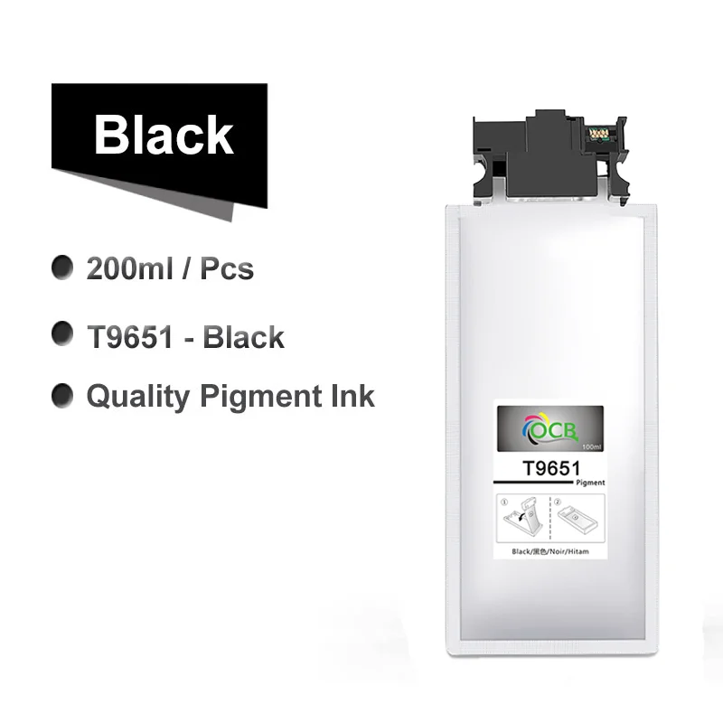 Ink Pack Ink Bag With Chip For Epson WorkForce Pro WF-M5299 WF-M5799 Inkjet Printer Use For Europe for Epson T9641 T9651 T9661
