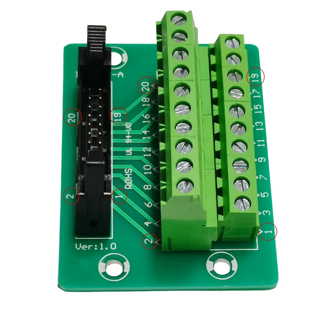 1PCS PLC 릴레이 터미널 블록 20P 26P 30P IDC 불혼 2.54MM 피치 어댑터 터미널 보드