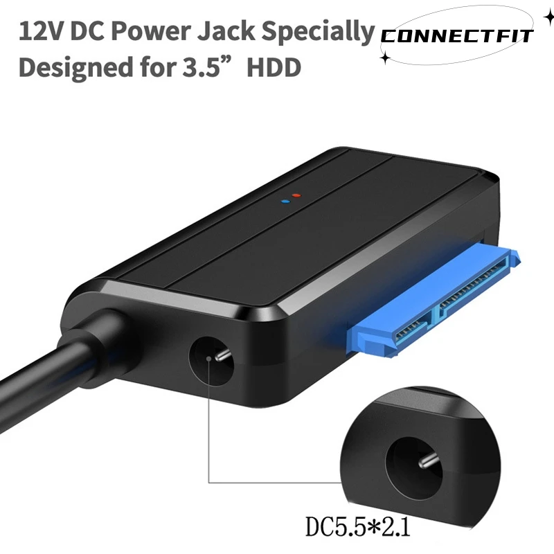 Cabo Adaptador Usb Sata para Usb 3.0 Gbps Suporte 2.5 3.5in Ssd Externo Hdd Disco Rígido 3.5 - Imagem 4