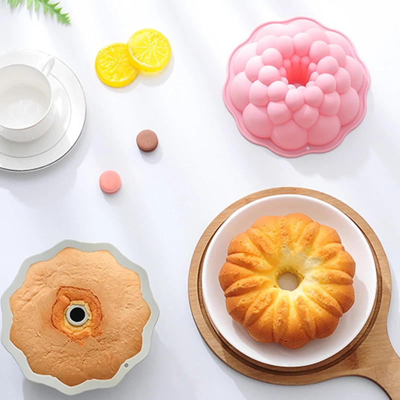 Silicone Round Baking Pan, Round Large Silicone Mould Baking Pan Pastry  Muffin Cake Mold Baking Accessories Silicone Molds Party Dessert Decorating  Tool - Temu