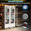 Commercial Refrigerator, 12.4 Cu.Ft. Fridge with Glass Door, Commercial Bar Cooler with Adjustable Shelves,Display Fridge 3