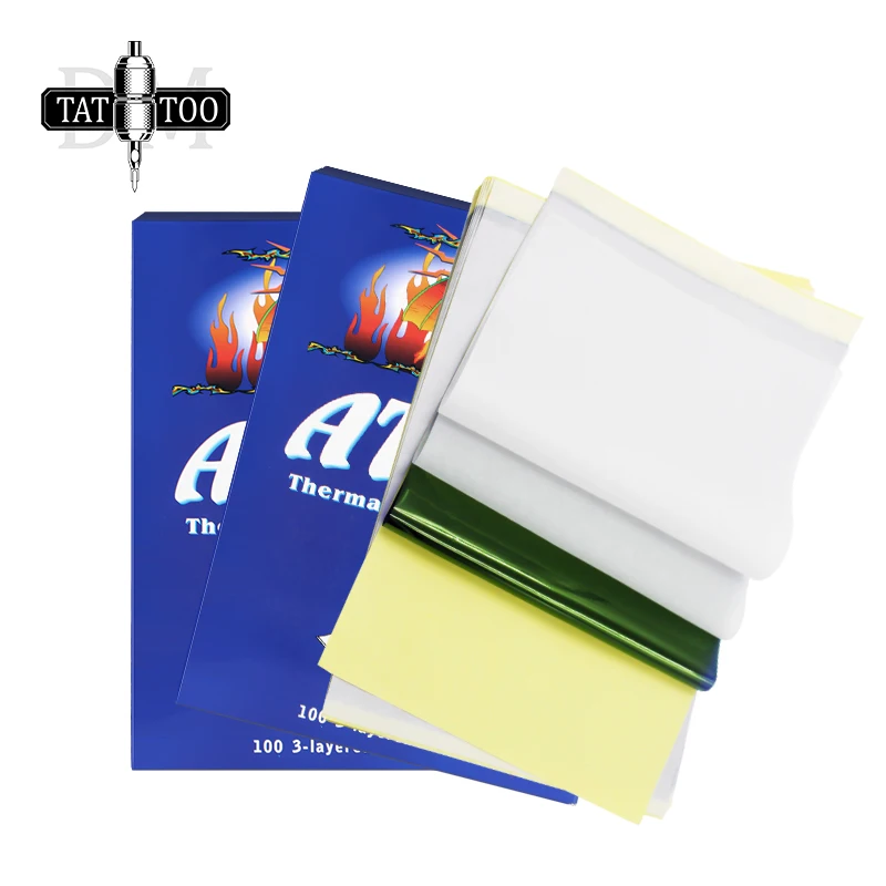 

100pcs Tattoo Transfer Paper A4 Size Tattoo Stencil Transfer Paper for Tattooists