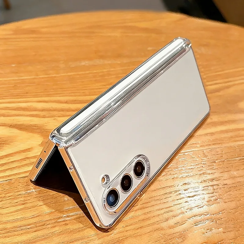 Transparent Magnetic Hinge Protector Shockproof Hard Phone Case