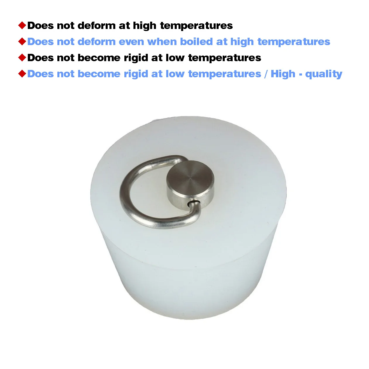 With D Ring Handle Pipe Tube Hole Plugs Sealing Plugs Tapered Silicone Rubber Stopper Diameter 14-200mm