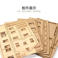 1: 72 Southeast Asia Second Floor Building Scene Wooden Assembly Model Decorations DIY Handmade Gifts 2