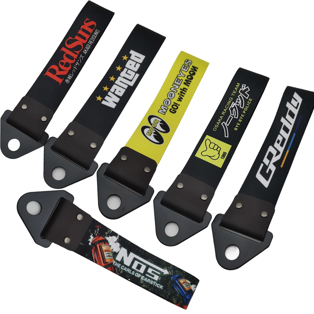 JDM Culture Auto-Anhänger, Abschleppgurt, Gürtel, dekoratives Abschleppseil, Band, Autozubehör, Anhängerseile, Stoßstange, Abschleppgurt für rote Sonne – Detail 7