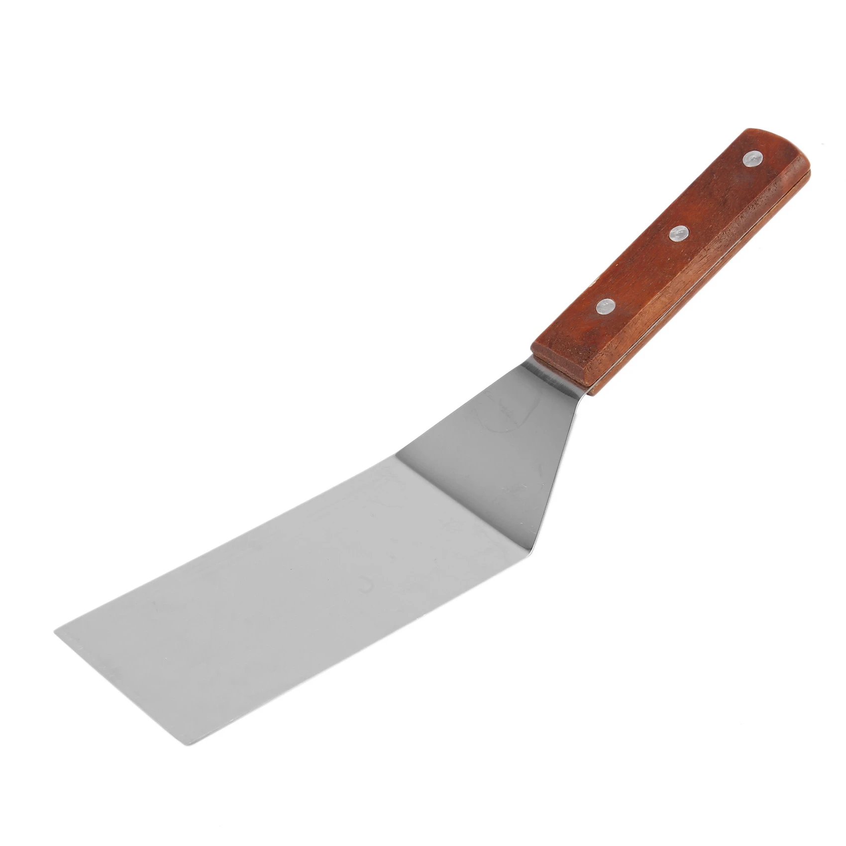 Stainless Steel Flat Frying Spatula with Wooden Handle Pizza Spatula Steak Frying Cooking Baking Tools