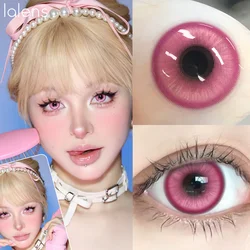 Magic Pop Red Eye Contacts - Green Anime Cosplay Colored Lenses for Party & Halloween (6 - Month Use) (Magic Pop Rose Red)