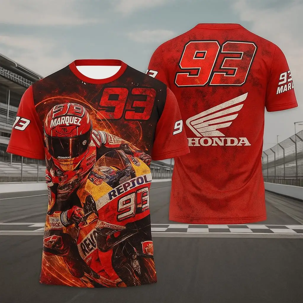 남성 여름 혼다 레이싱 티셔츠 오토바이 바이커 반소매 저지 야외 라이딩을위한 경량 통기성 운동복