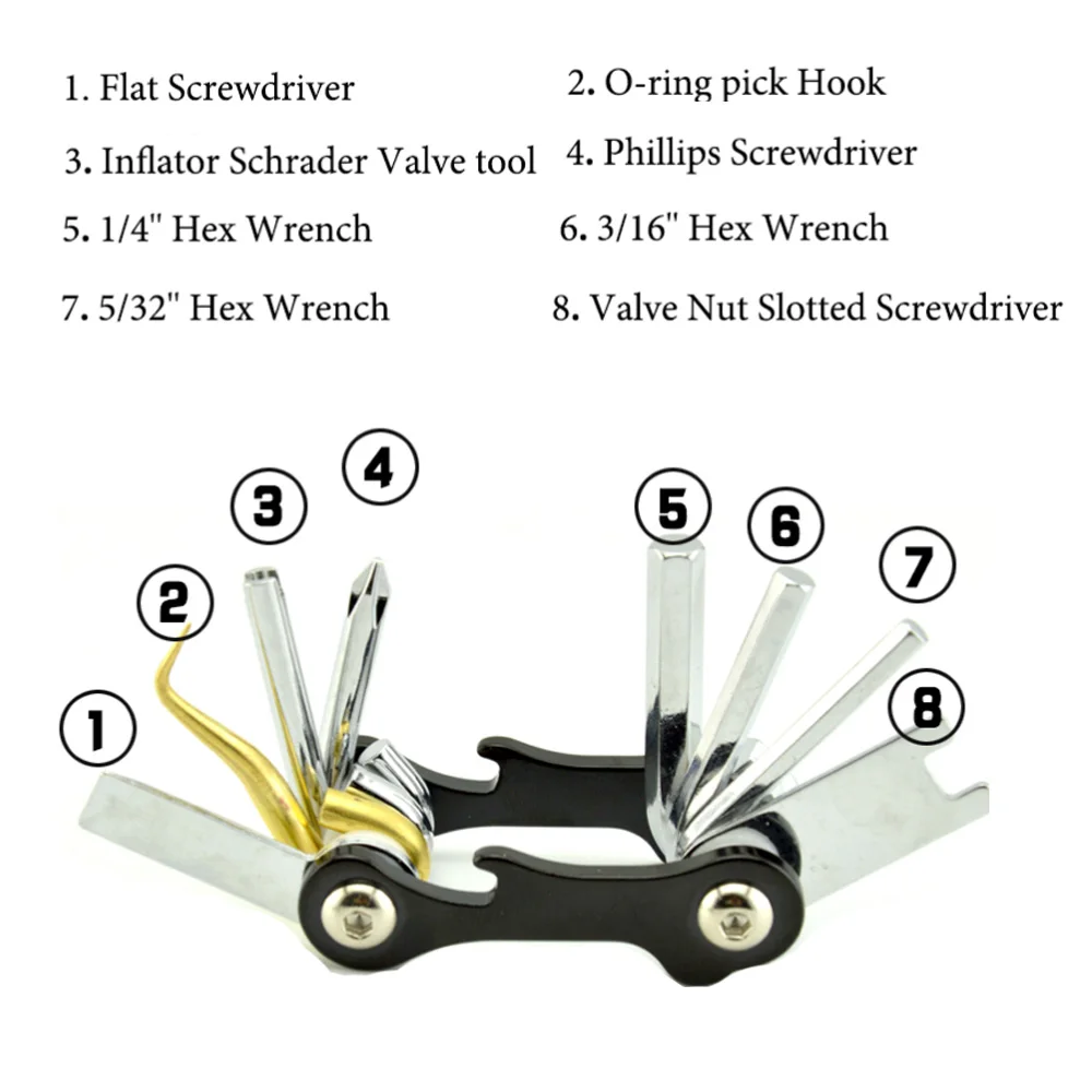 8 in 1 Scuba Diving O-Ring Pick Multi Tool