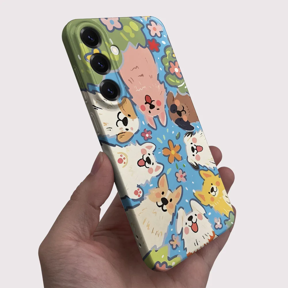 Whimsical Cartoon Dog Shockproof Phone Case - Durable Hard PC Bumper Back Cover